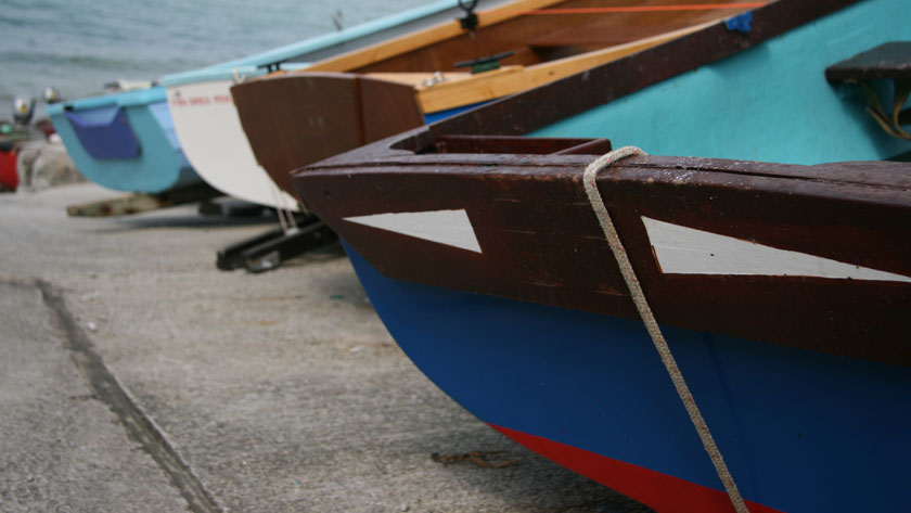 Boats at Trevaunance Cove